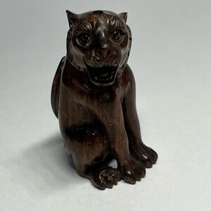 Tiger wood carving boxwood